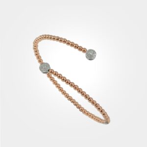 Diamond rose gold cuff