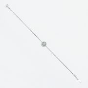 Concentric Circles Diamond Bracelet in White Gold