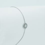 Concentric Circles Diamond Bracelet in White Gold - Side View