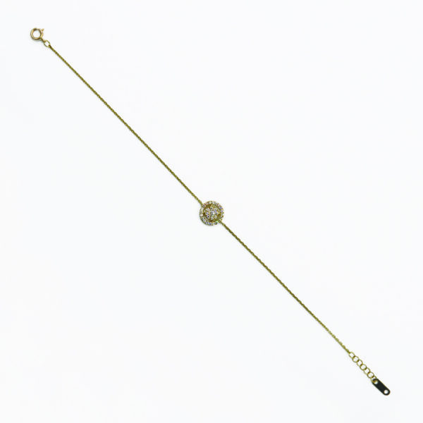 BR0676Y Concentric Circle Diamond Bracelet in Yellow Gold