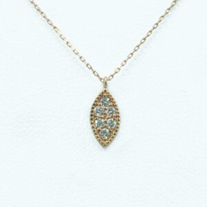 Leaf-Shaped Diamond Necklace in Rose Gold