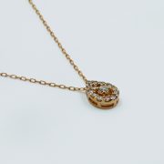 Pear Motif Diamond Necklace - Side View
