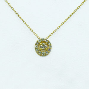 Concentric Circles Necklace in Yellow Gold
