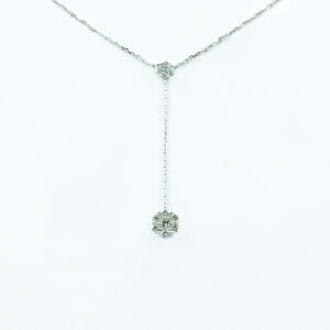 Floral Drop Diamond Necklace